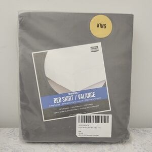 Utopia Bed Skirt King Size in Gray